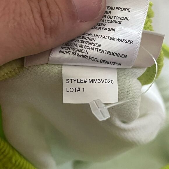 Michael Kors Women's One-Piece Swimsuit Size 10 Green V-Neck - Picture 6 of 8